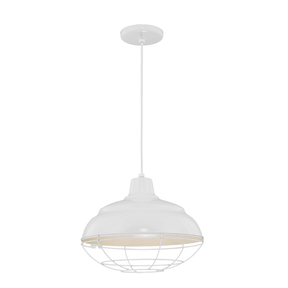Millennium Lighting RWHC14-WH R Series Warehouse/Cord Hung in White